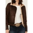 thumbnail image 3 of Shyanne Women's Shearling Lined Faux Suede Jacket - SRHO24O61-DKBN X-  US, 3 of 4