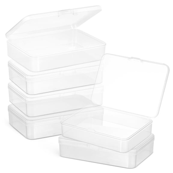 6pcs Card Holders Transparent Storage Cases Playing Card Boxes Card Deck Cases Parts Box Bead Organizer Clear Storage Containers