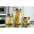 thumbnail image 5 of Mason Craft & More 3 Piece Square Glass Canister Set With Pop Up Lid, 5 of 10