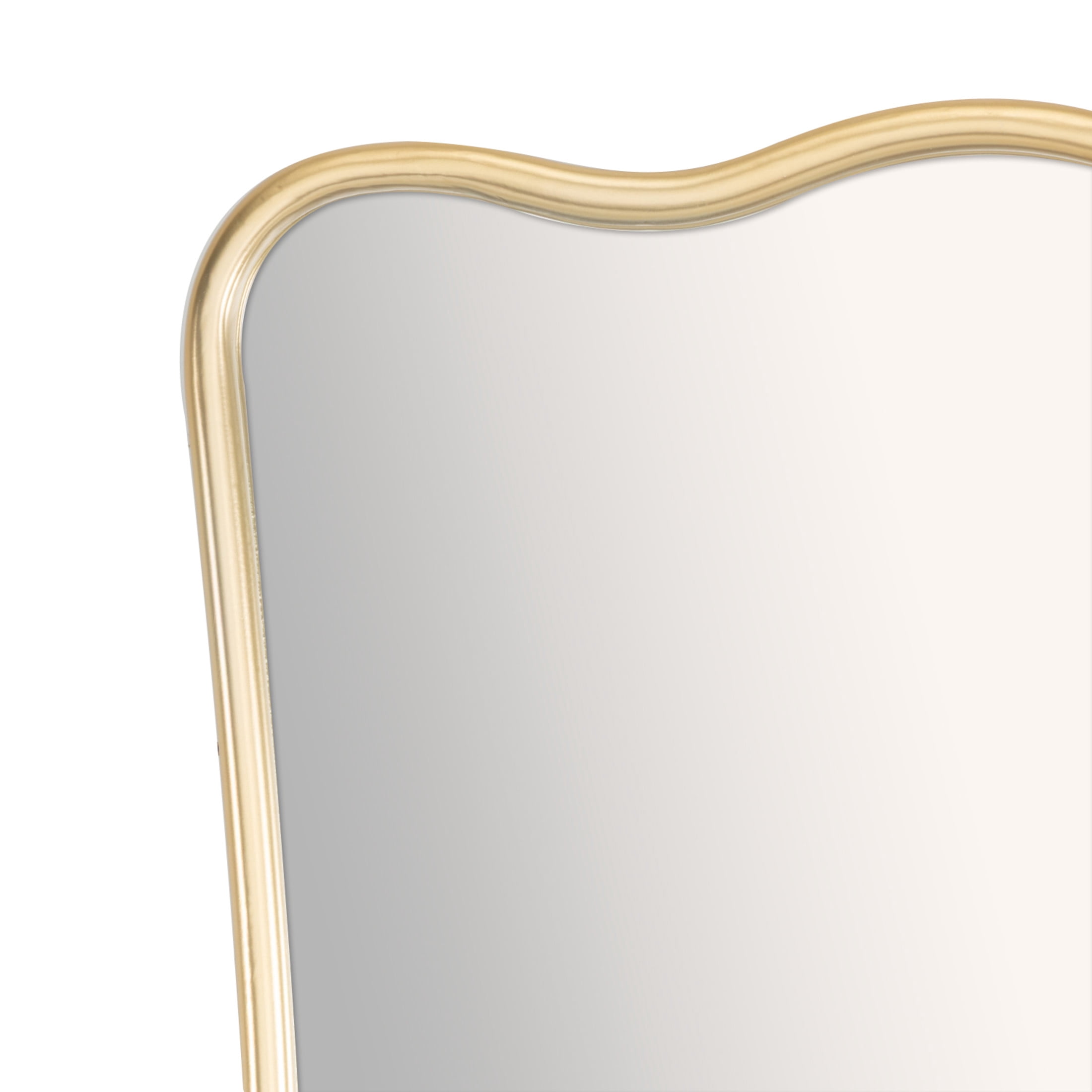 DecMode 24" x 35" Gold Rectangular Wall Mirror