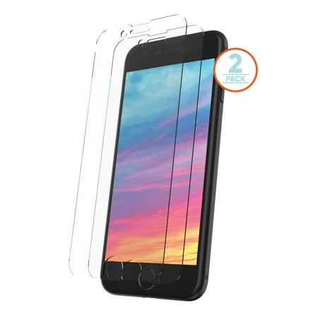 onn. Glass Screen Protector for iPhone 6/6s/7/8/SE 2020/SE 2022 - 2 Pack