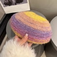 thumbnail image 6 of SikaFu Gradient Beret Hats For Women Winter Thicken Warm Beret Cap Outdoor All Match Artist Painter Caps Female Versatile Beanies Hats, 6 of 6