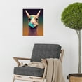 thumbnail image 2 of Curious Llama Geometric Pastel Unframed Wall Art Print Poster Home Decor, 2 of 3