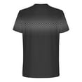 thumbnail image 3 of Jinhomg Short Sleeve T Shirt for Men Loose Fit Comfy Drop Shoulder Crew Neck Tees Big and Tall Geometric Print Casual Spring Summer Tops Sales Today Black XXXXXL, 3 of 5