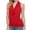 Red, variant on Women's Drape Cowl Neck Sleeveless Backless Vest Tank Top Blouse