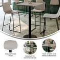 thumbnail image 3 of Flash Furniture 24'' x 30'' Gray Rectangular Laminate Table Top with Black 18" Round Bar Height Table Base, 3 of 8
