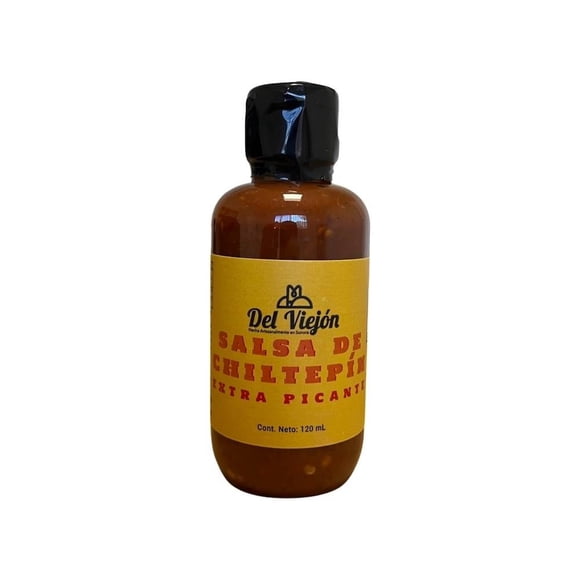 Salsa de chiltepín Del Viejón extra picante 120 ml