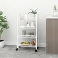 thumbnail image 1 of vidaXL 4-Tier Kitchen Trolley White 46x26x85 cm Iron, 1 of 5