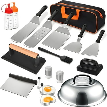 KAMIDA 18PCS BBQ Griddle Accessories Kit, Flat Top Grill Accessories Set for Blackstone and Camp Chef,Blackstone Griddle Accessories,Grill Tools for Outdoor Grill.