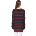 thumbnail image 4 of Women Long Sleeve Round Neck Colorblock Knitted Sweater, 4 of 5