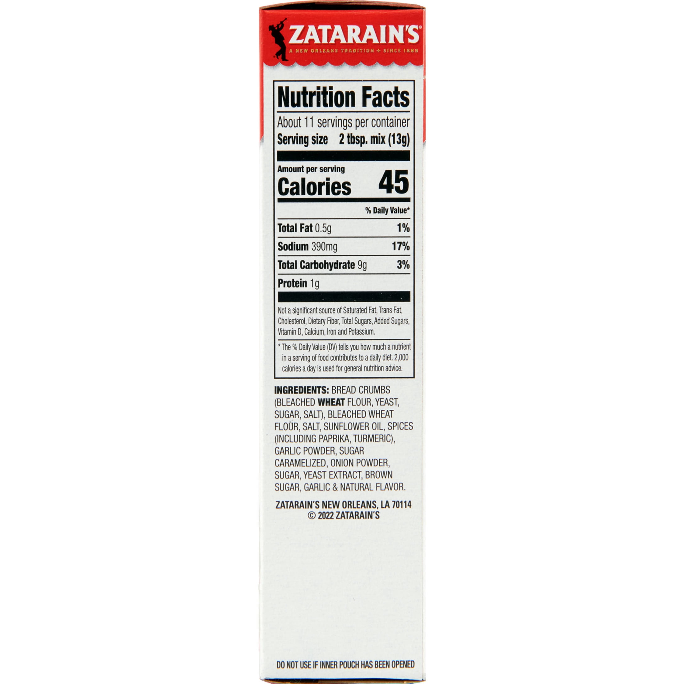 Zatarain's Chicken Air Fryer Seasoned Coating, 5.0 oz Box