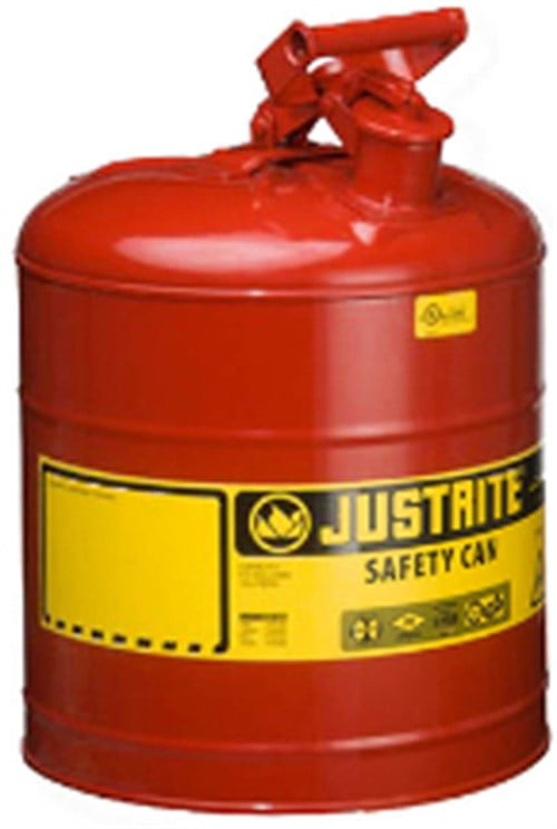 Part 7150100(10801)5Gal Safety Gas Can, by Justrite, Single Item, Great