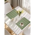 thumbnail image 5 of Sage Green Floral Placemats Set of 8, Spring Flowers Placemats for Dining Table, Place Mats for Kitchen Tabletop, Waterproof Wipeable Dining Table Mats Set, 5 of 9