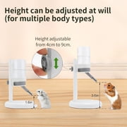 Marchul Hamster Water Bottle for Glass Tank, No Drip Guinea Pig Water Bottle with Stand/Holder Adjustable, Leak-Proof Small Animal Water Bottles for Hamsters (4oz, White)