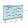 thumbnail image 4 of Dressers Seven Drawer Transitional Dark Cherry | Cherry | Solid Wood+MDF, 4 of 5