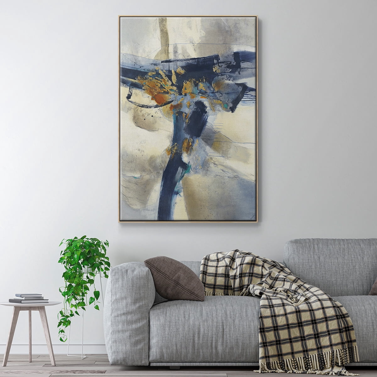 Blast Framed Premium Gallery Wrapped Canvas - Ready to Hang - 25 x 37 - Natural Wood Floating Frame