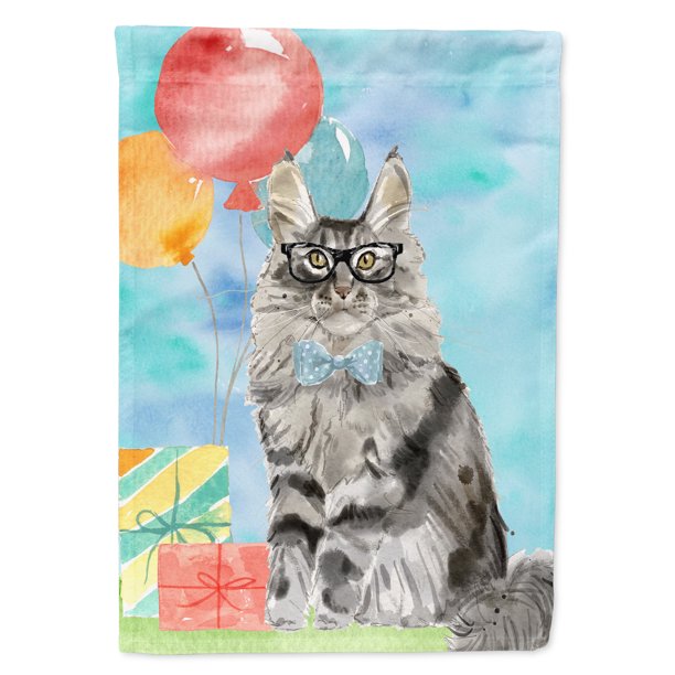 Maine Coon Happy Birthday Garden Flag - Walmart.com - Walmart.com