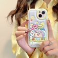 thumbnail image 4 of Toy Story Buzz Lightyear Strawberry Bear Alien PU Cuero Piel + Gel Suave Silicona A Prueba De Golpes Funda Para IPhone 11 12 13 Pro 14 Plus 14 Max Cubierta, 4 of 4