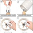 thumbnail image 4 of Modern Table Lamp Night Light Linen Shade Wood Base For Office Bedside Table, 4 of 5