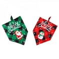 thumbnail image 2 of Noël Chien Bandanas Animaux Réglables Santa Bandanas pour Animaux de Compagnie Chat Chien Chiot Foulard Foulard Serviette de Salive pour Animaux de Compagnie, 2 of 5