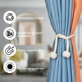 thumbnail image 2 of 4 Pack Magnetic Curtain Tiebacks Decorative Curtain Holdbacks (Beige), 2 of 7