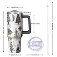 thumbnail image 2 of White Christmas Tree and Snowflake Pattern Tumbler with Handle and Lid,40oz Double Wall Vacuum Insulated Tumbler,Cups Gift for Women and Men, 2 of 7