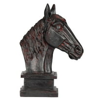 CC Home Furnishings Horse Head Tabletop Statue  - 11" - Black