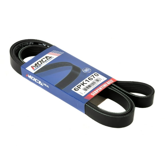 MOCA AUTOPARTS 6PK1670 EPDM Serpentine Belt Fit for 2014-2019 Chrysler 300 3.6L & 2005-2007 Ford E-450 F-250 F-450 Super Duty 6.0L