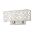 thumbnail image 1 of Livex Lighting Calinda Transitional 2 Light Brushed Nickel Double Sconce, 1 of 2