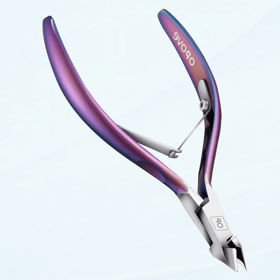 Cuticle Trimmer Cuticle Nippers Clippers Stainless Steel Hangnail Remover Extremely Sharp Cutter Pedicure Manicure Tool, X7 Rainbow Gradient