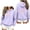 Purple, variant on Hurxie Women's Graphic Hoodies Print Drawstring Long Sleeve Pocket Sweatshirt Pullover Tops