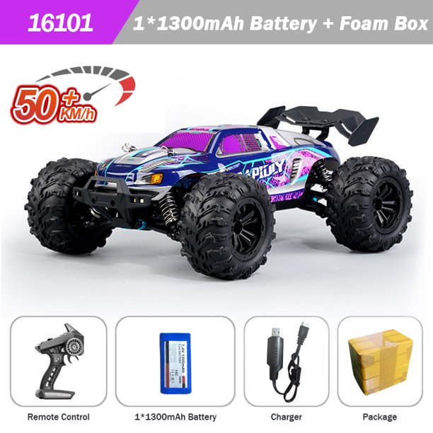 Coche todoterreno teledirigido con luz LED para adultos y niños, vehículo de Control remoto con escobillas o sin escobillas, 4x4, alta velocidad, 50 KM/H o 70 Km/H, 2,4G, 4x4, 1:16