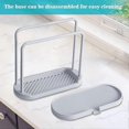 thumbnail image 4 of Kitchen Sponge Holder Dishcloth Hanger, Kitchen Sink Rack Tray Organizer Stand for Sponge, Dish Cloth, Rag, Brush, Scrubber, 4 of 5