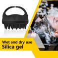 thumbnail image 4 of Silicona Scalp Massager Head Scrubber Exfoliating Cepillo Ducha Masaje Herramienta de crecimiento de cabello Mujeres Belleza Salón Cuidado de la piel Accesorios Negro Noticed HA047911-03B, 4 of 7