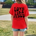 thumbnail image 4 of Yiyuu Girls Casual Loose T-Shirt Summer Letter Print Short Sleeve T Shirt Tee, Sizes 3-14, 4 of 7