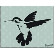 Stencil1 Hummingbird Stencil 8.5" x 11" - Durable Quality Reusable Stencils for Drawing Painting - Bird Stencil Summer Animal Outdoor Decorating Items and Decor on Walls Fabric & Furniture Art Craft