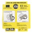 thumbnail image 4 of Juego De Luces para bicicleta Turbo Hl-40+Tl-100 Led Delantera/Trasera Negro, 4 of 5