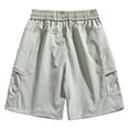 thumbnail image 4 of Only Moment Womens Drawstring Shorts Chemical Fiber Blends Sport Shorts Summer Athletic Cycling Hiking Sports Shorts Womens Athletic Shorts Light Green,2XL, 4 of 9