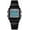Black, variant on Men's Digital Watch, 30M Waterproof Square Sport Watch with Stainless Steel Band, Alarm, Stopwatch, Countdown Timer, Date, 12/24 Hour Display, EL Backlight Wristwatch