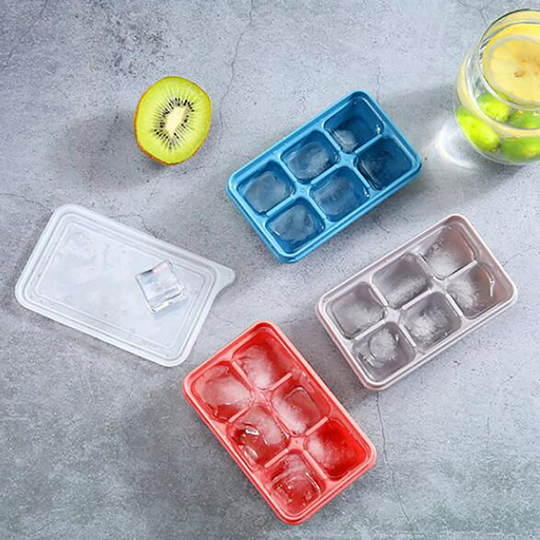 XMMSWDLA Mini Ice Cube Trays for Freezer Ice Cubes Moldes Home Made Ice  Cream, Ice Stick, Small Quick Freezer, Ice Box, Ice Lattice, Ice Granulator Ice  Cube Tray with Lid Blue 