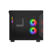 MONTECH KING 65 PRO ATX Mid Tower Gaming PC Case, Dual Chamber, High Airflow Mesh Panels, Supports RTX 40 Series, 3 Pre-Installed ARGB Fans, Tool-Free Access, Tinted Glass - Black