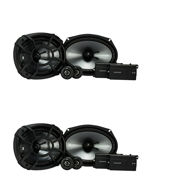 Kicker CSS69 6X9-INCH (160x230mm) COMPONENT SYSTEM WITH .75-INCH (20mm) TWEETER, PAIR, 4-OHM