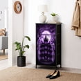 thumbnail image 6 of Gothic Dresser for Bedroom with 4 Storage Drawers Gothic Haunted Mansion Full Moon Bats Purple Dressers Chest of Drawers Steel Framed Fabric Closet Organizers for Dorm Entryway Girls Women, 6 of 8