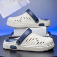 thumbnail image 6 of GPOECD Outdoor Mens Slippers and Beach Sandals Men's Clogs with Breathable Holes and Comfortable Design ZZ03_Blue,8, 6 of 9