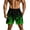 #5_Green, variant on Men's Trendy Swim Trunks - Vibrant Flame Print & Mesh Liner | Quick-Dry Hawaiian Bathing Suit with Secure Pockets for Beach