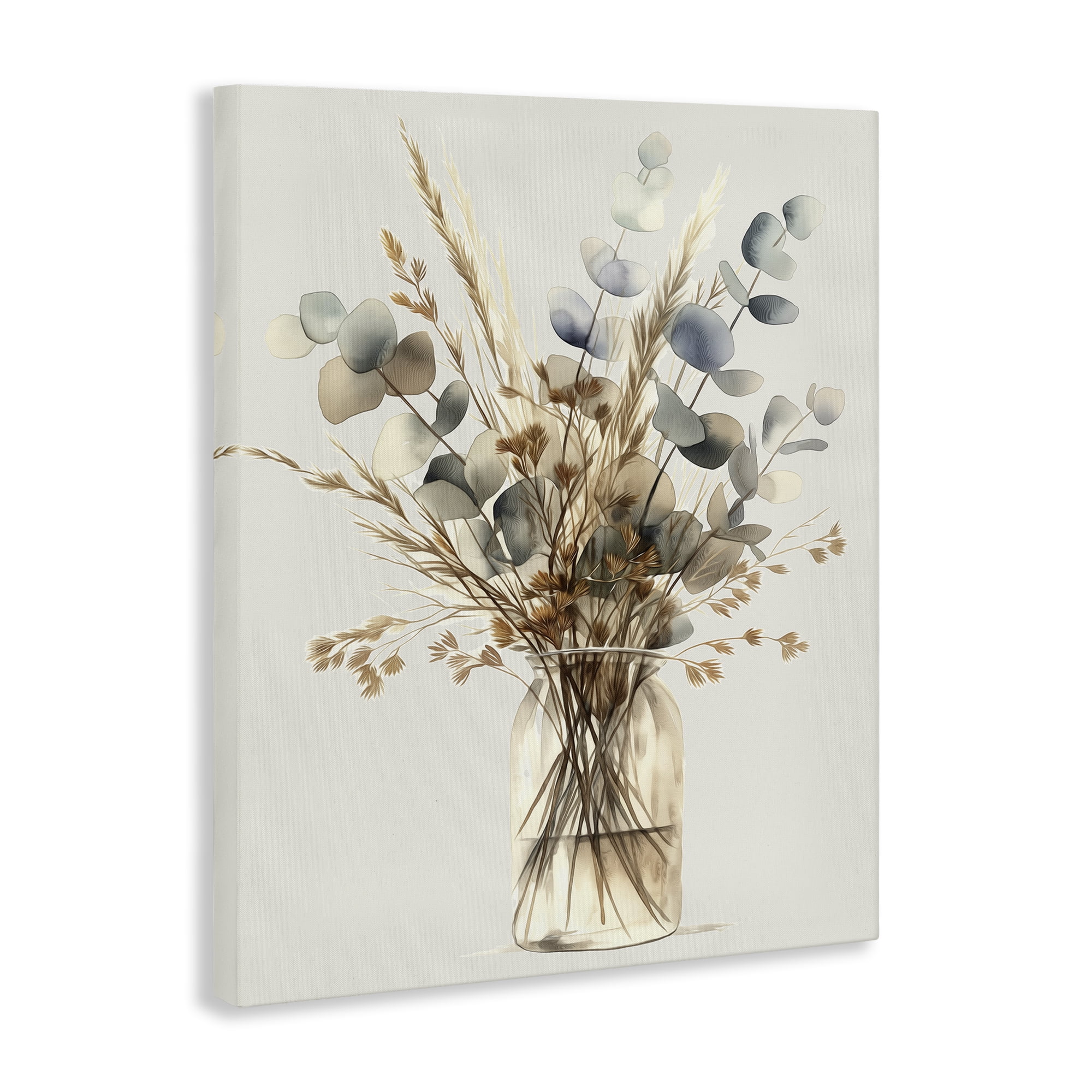 Stupell Industries Opaque Eucalyptus Bouquet Plants & Flowers Painting Wrapped Canvas Art Print Wall Art, 16 x 20
