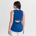 thumbnail image 2 of Women's Fanatics Royal Buffalo Bills Draped Mesh-Back Performance- Tank Top, 2 of 5
