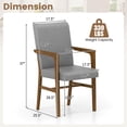 thumbnail image 3 of Costway Mid-Century Modern Dining Chairs Set of 4 Upholstered Accent Chairs Armchairs, 3 of 9