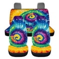 thumbnail image 5 of Binienty Color Tie-Dye Front and Rear Bench Protector Full Set Automotive Seat Covers Fit for Auto SUV Sedan Truck 4pc Front Back Seat Covers Auto Accessories, 5 of 6