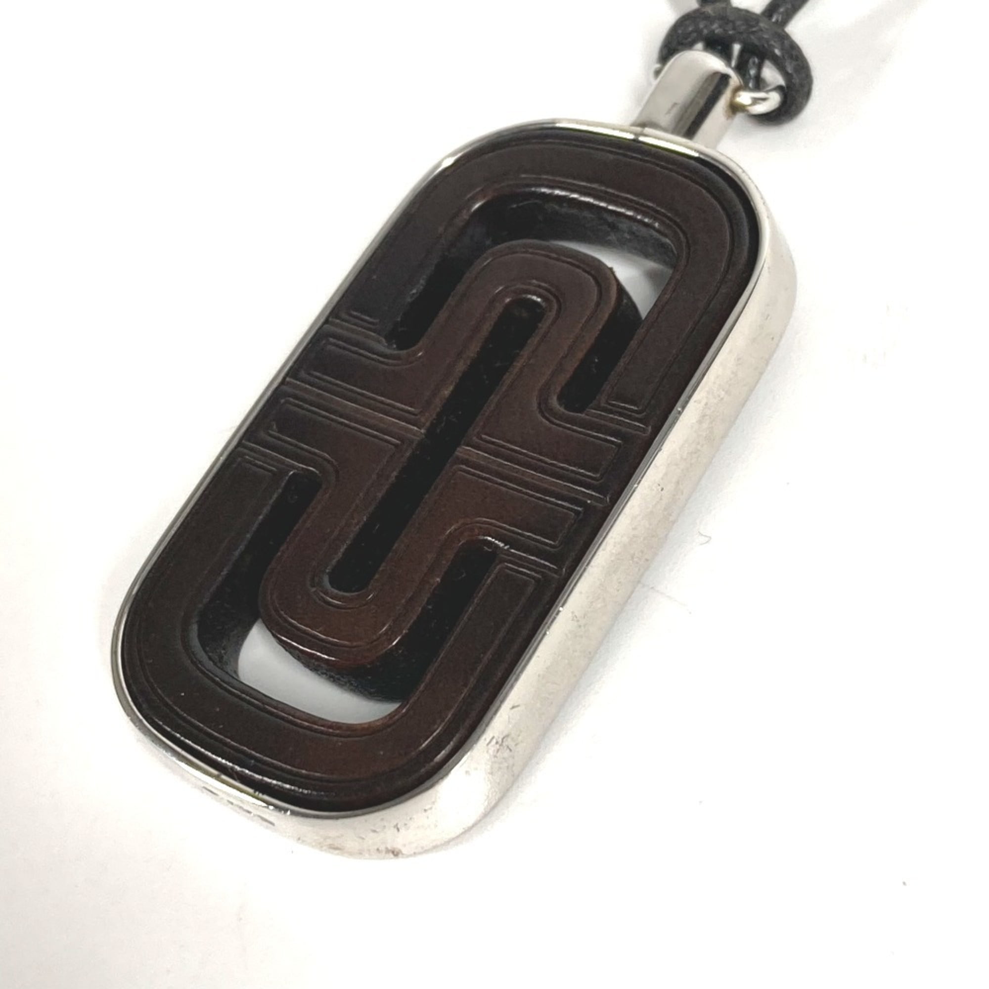 Pre-Owned BVLGARI Bvlgari Choker Logo Parentesi Leather Cord Necklace for Men and... (Good)